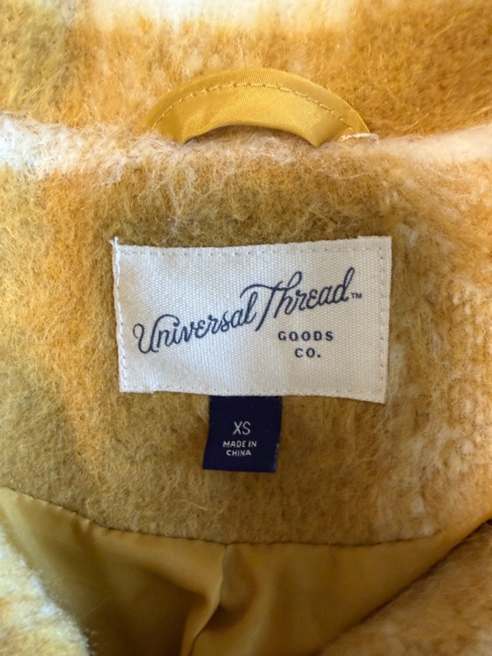Universal Thread Mustard and Cream Plaid Shacket - Picture 2 of 4